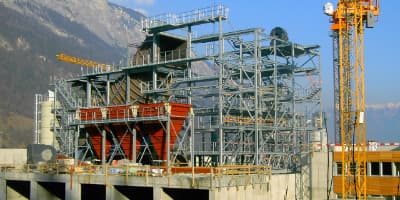 Energy centre under construction