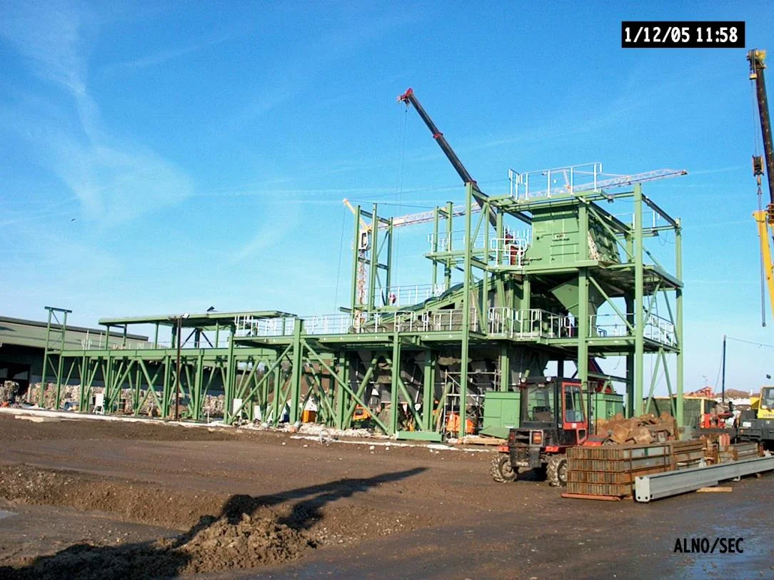 Steel structure assembly for the waste wood power plant in Borken
