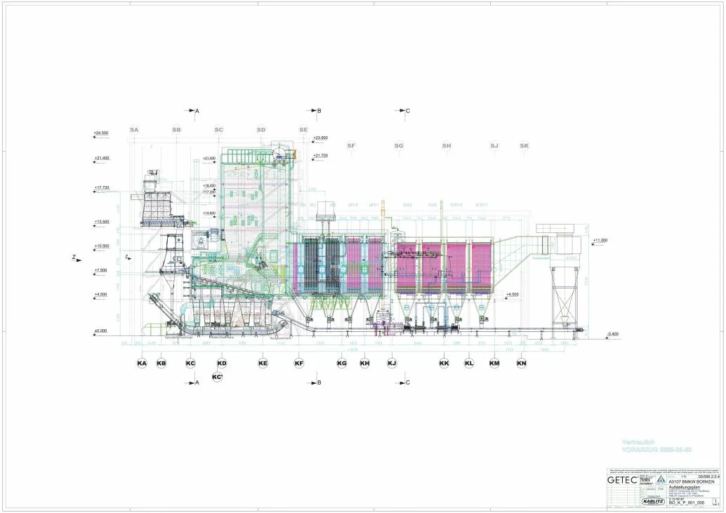 Layout plan of the waste wood power plant in Borken