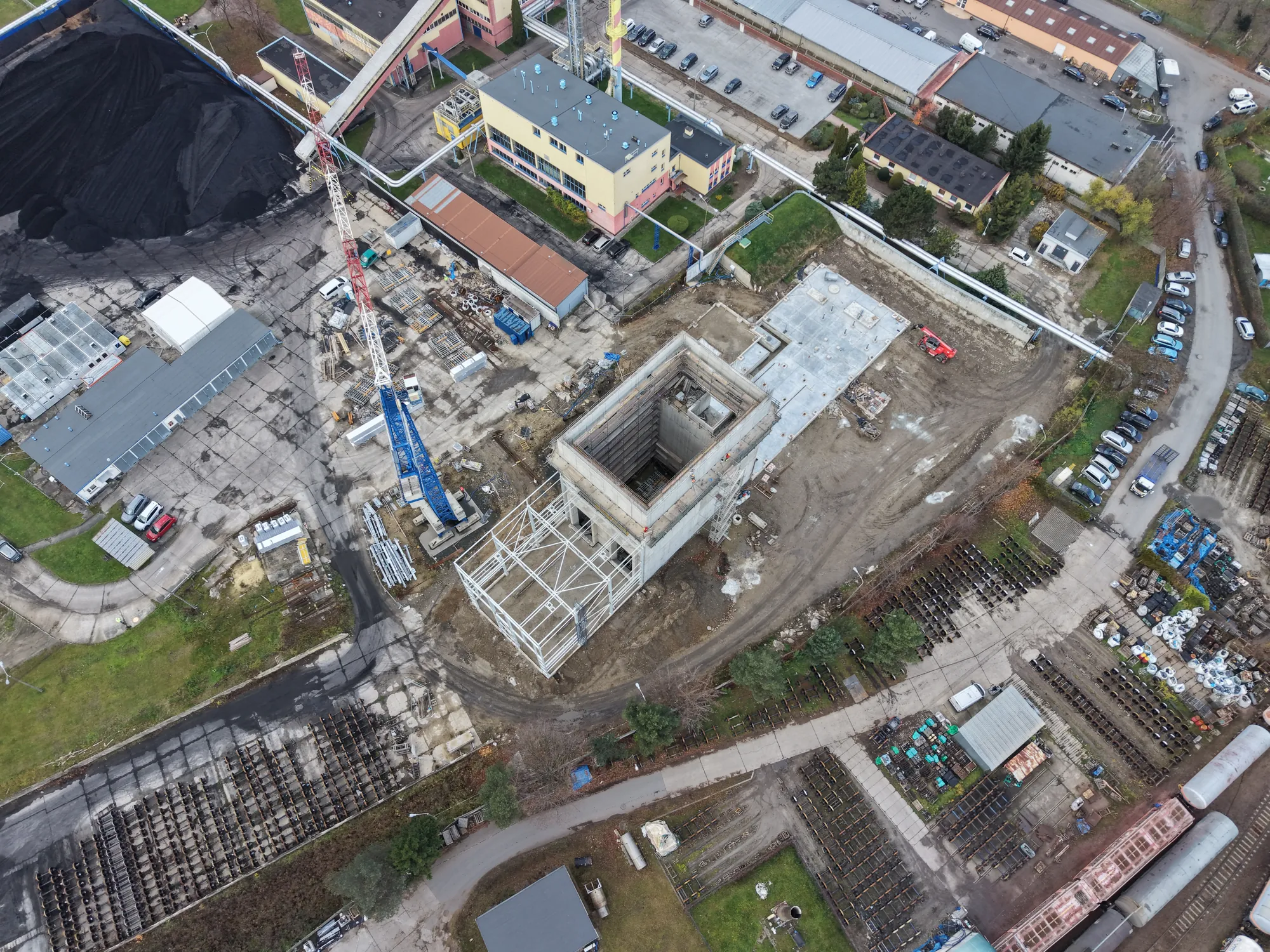 Nysa construction site, aerial view November 2025